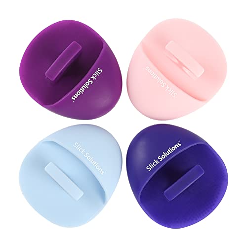 Slick Silicone Facial Cleansing Brush, 4 Pack Exfoliating Face Scrubber