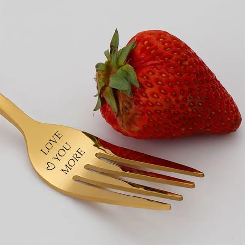 Personalized Stainless Steel Table Forks - Anniversary Gifts for Couples