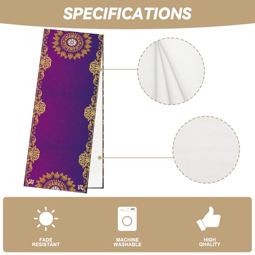 Diwali Table Runner - Indian Deepavali Decorations for Home Decor, 13 x 90 inches