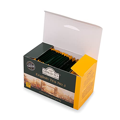 Ahmad Tea English Tea No. 1 Black Tea Bags - 20 Count, Award-Winning, Subtle Bergamot Flavored