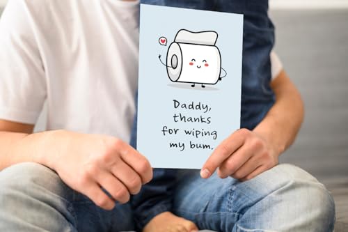 Funny First Father's Day Card for New Dad | Blank Inside