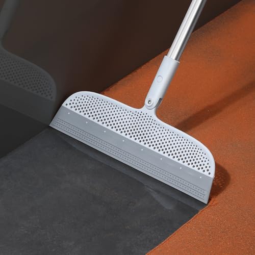 Pet Hair Removal Floor Squeegee Broom with 51.77" Handle