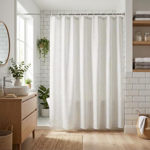 Bohemian Beige Floral Shower Curtain - Waterproof Polyester 72"x72"