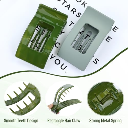 Lawie 8-Piece Flat Hair Clips Acrylic French Hair Barrettes