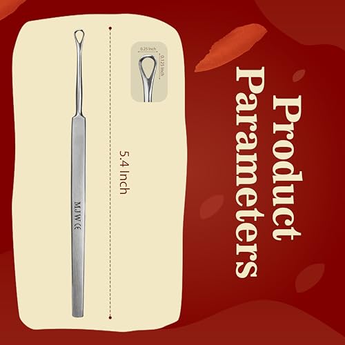 MJW Stainless Steel Ear Wax Removal Tool - Reusable Ear Curette