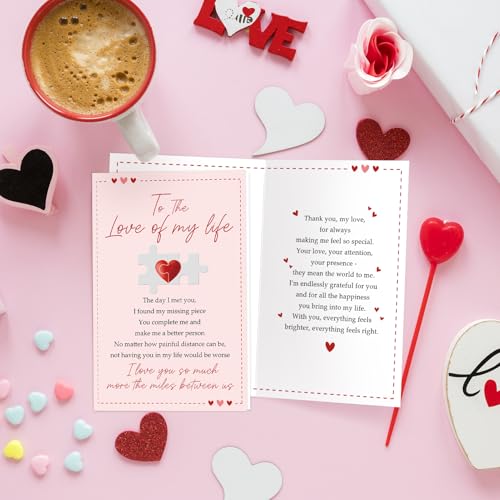 RollupJoy Long Distance Love Greeting Card for Couples