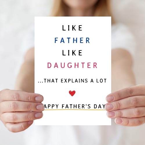 Funny Father's Day Card from Daughter - Like Father Like Daughter ZN-511