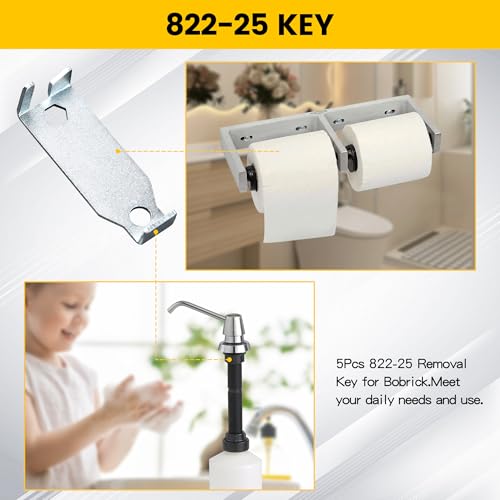 5-Pack Bobrick B2740 Toilet Paper Dispenser Key 822-25