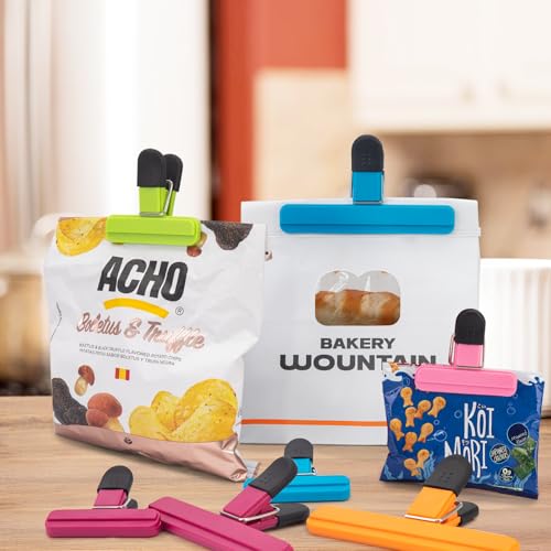 EWOID 6 Pack Large Chip Bag Clips - Heavy Duty Food Storage Clips