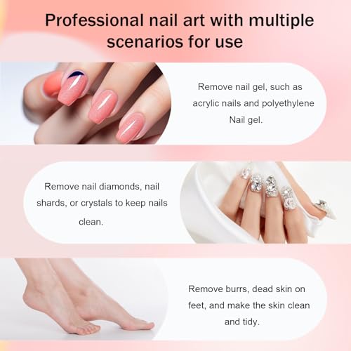 ASWEINA Small Nail Sanding Bands Set with 3.1mm Mandrel Bit - 160 Pcs 240# Fine Grit for Acrylic & Gel Manicures