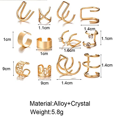 Rhinestone Dreadlock Hair Beads and Braiding Jewelry Clips - 12 Pack