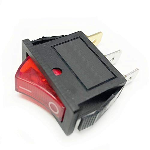 120V Lighted Rocker Switch for Electric Fireplaces - 120927-24 Replacement
