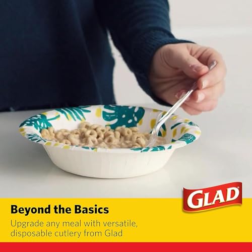 Glad Heavy Duty Disposable Plastic Forks, 24 Count - Break-Resistant