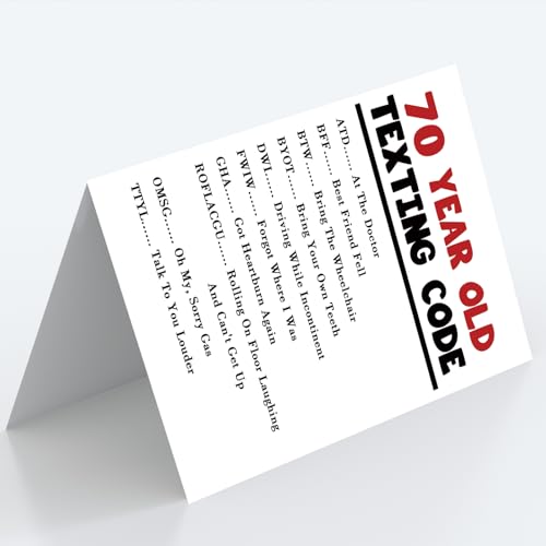 Humorous 70th Birthday Card for Men & Women | Fun Party Decoration