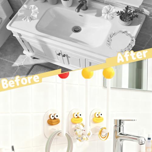 L-Shaped Shower Hooks for Bathroom & Towel Hanging - 5 lb Capacity