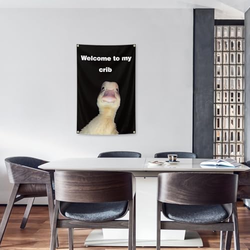 Funny Dorm Room Flag 2x3 Feet with Brass Grommets Indoor Outdoor Wall Decor