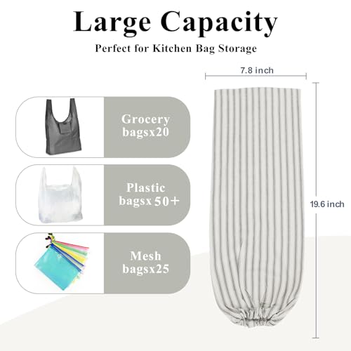 TOGETRUE Gray Plastic Bag Holder – Wall Mount Grocery Organizer