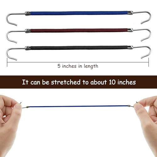 Hotop 15-Piece Elastic Ponytail Holder Hooks for Thick and Curly Hair