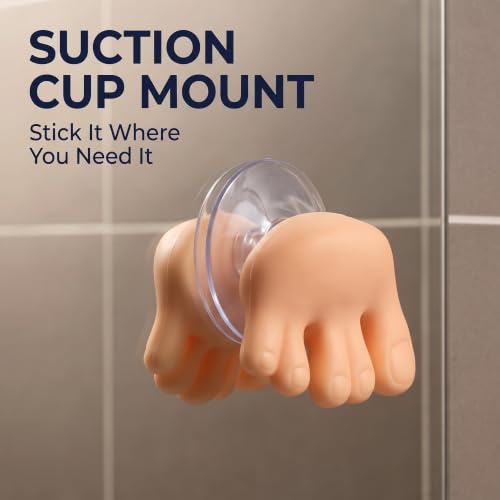 Foot-Shaped Toothbrush Holder with Suction Cup | Fun Bathroom Organizer