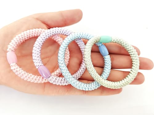 Akiweili Elastic Hair Ties Scrunchies 20-Piece Light Mix Color