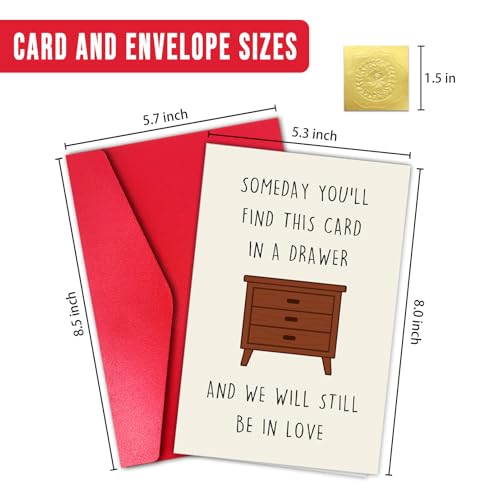 Anniversary Card for Husband Wife - Romantic Keepsake Greeting Card