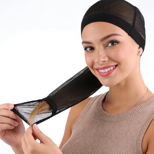 Extra Long Loc Sleeve for Dreadlocks - 28-32" Adjustable Hair Weave Cap Black