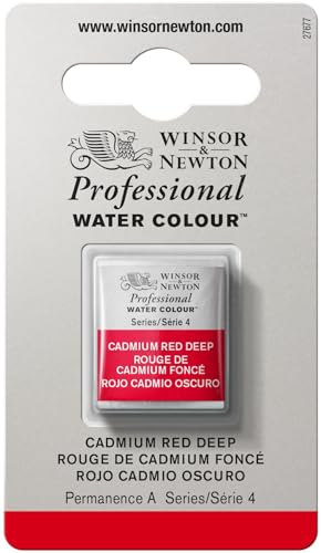 Winsor & Newton Professional Watercolor Half Pan - Cadmium Red Deep