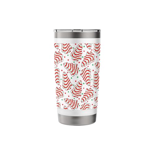 Christmas Tree Cake Tumbler 20oz Stainless Steel Insulated Drinkware - White