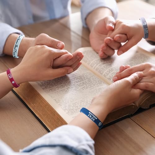 Retro Colors Bible Verse Silicone Bracelets - Bulk Wristbands
