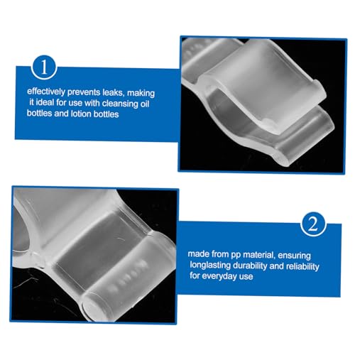 CAXUSD 30-Pack Leakproof Pump Bottle Clip Locks for Lotion and Shampoo