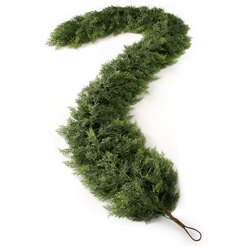 7FT Artificial Cedar Garland for Christmas Decorations - Full & Durable, Rainproof
