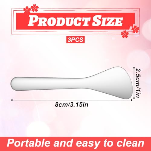 Mini Stainless Steel Makeup Spatulas - 3 Pack for Skincare