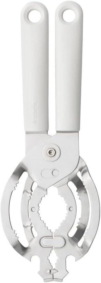 Brabantia Tasty+ Universal Can & Bottle Opener - Easy Grip Design for Small & Large Caps | Light Grey