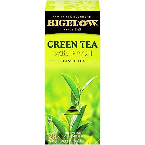 Bigelow Green Tea with Lemon Tea Bags 28-Count - Individual Foil Pack, Natural Flavors