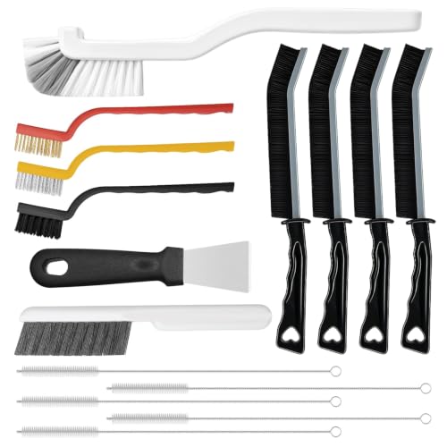 15-Piece Crevice Cleaning Brush Set for Grout & Corners