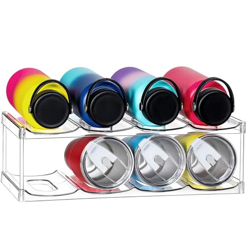 Stackable Water Bottle Organizer for Large Tumblers - Fits 40oz Stanley, YETI, Hydro Flask