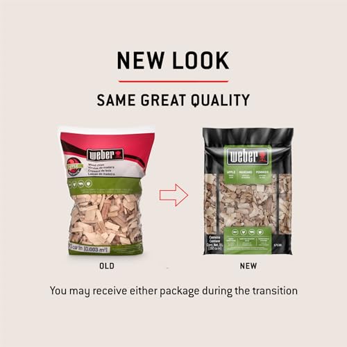 Weber Apple Wood Chips for Smoking, 2 lb Bag (192 cu. in.)