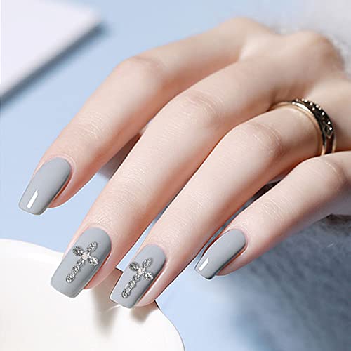3D Cross Nail Charms Rhinestone Pearl Alloy Gems 30pcs DIY Nail Art Decor