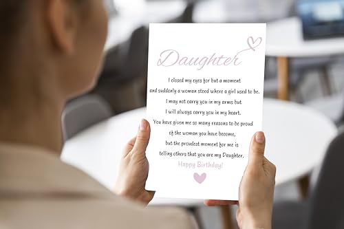 Happy Birthday Card for Daughter - Cute Poem & Red Envelope