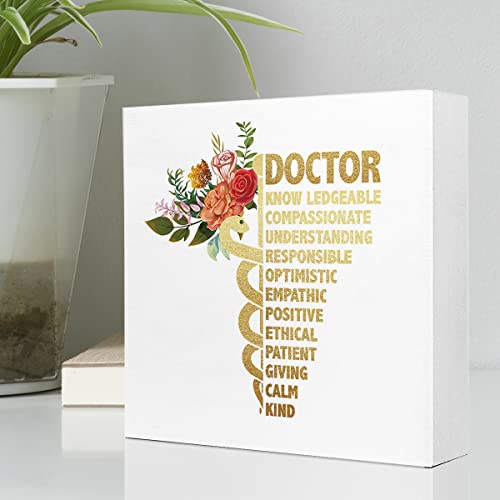 Doctor Office Wood Block Sign - Inspirational Desk Decor Gift