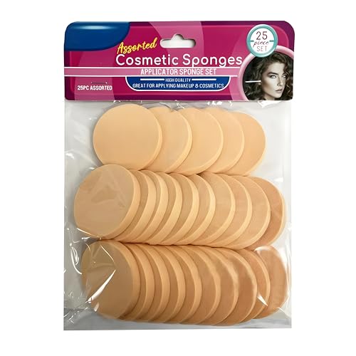 Bexter 25-Piece Soft Round Makeup Powder Puffs – Reusable Face Blender Sponges
