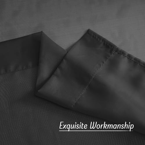 NICETOWN Black Sheer Curtain Panels 54" x 84" - Pack of 2