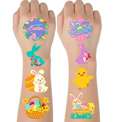 ArtCreativity 240 Pcs Easter Temporary Tattoos for Kids Basket Stuffers