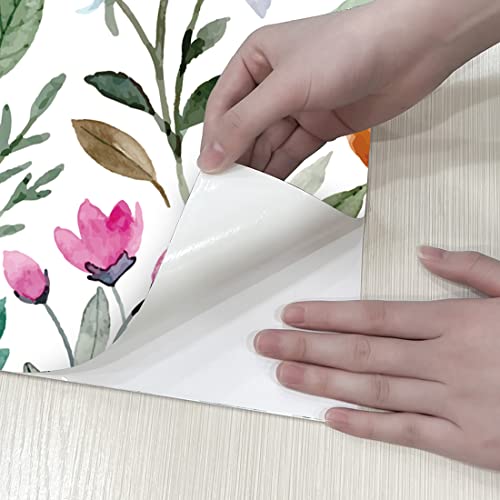 Self-Adhesive Watercolor Floral Contact Paper - 17.7x117 Inches