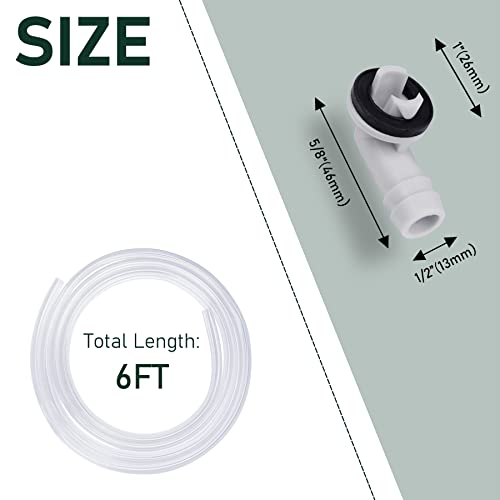 Flehomo 6 Feet Air Conditioner Drain Kit with PVC Hose & Clamps