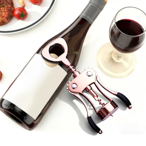 Drincarier Zinc Alloy Wing Corkscrew & Bottle Opener - Sharp, Ergonomic Design