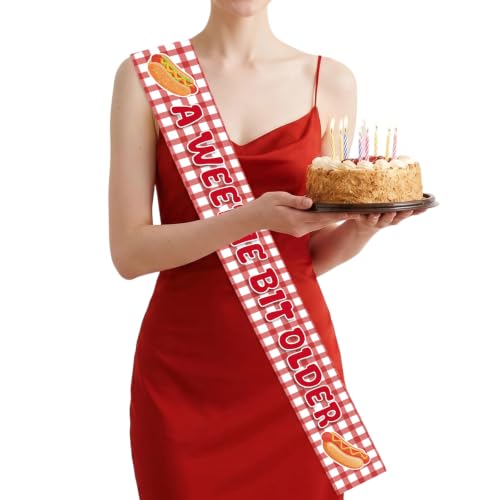 Hot Dog Birthday Sash - Fun BBQ Party Decoration