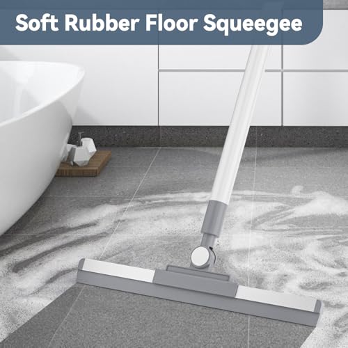 Nodirz 52" Floor Squeegee with 180° Rotating Head - White