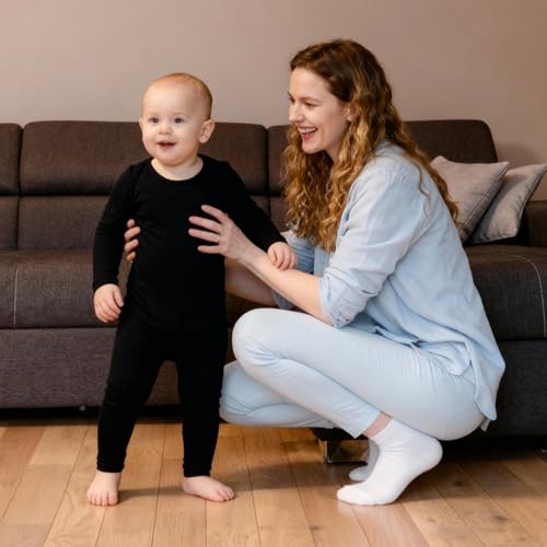 2T-6Y Fleece Lined Toddler Thermal Top, Thermal Underwear for Kids Toddler Base Layer Shirt for Boys Girls