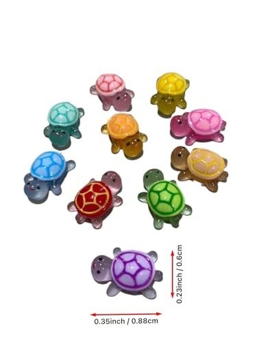 200 Mini Glow-in-the-Dark Turtle Figurines for Crafts